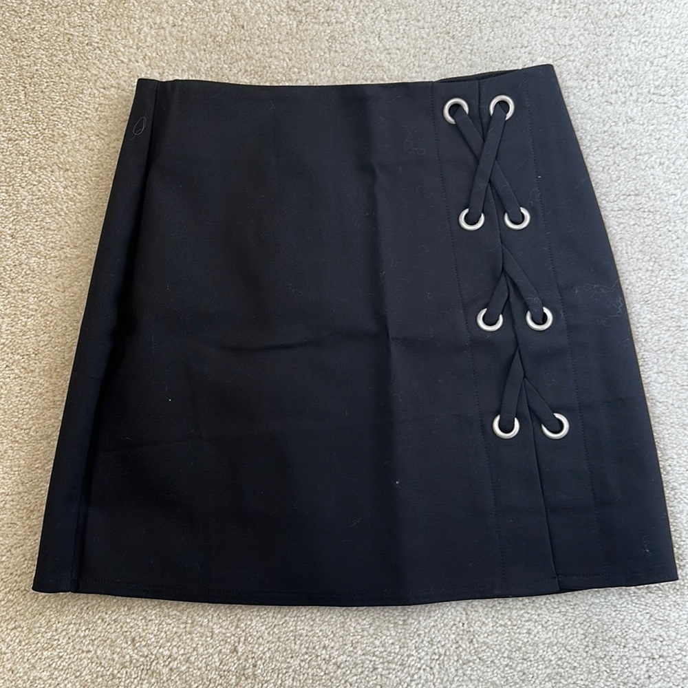 Black mini skirt